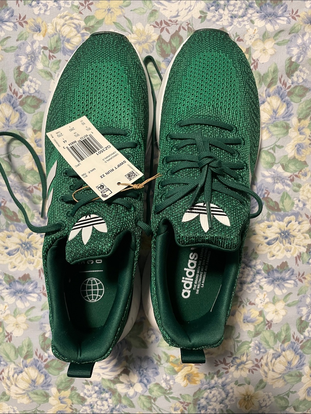 adidas Green Knit Athletic Shoes new with tags